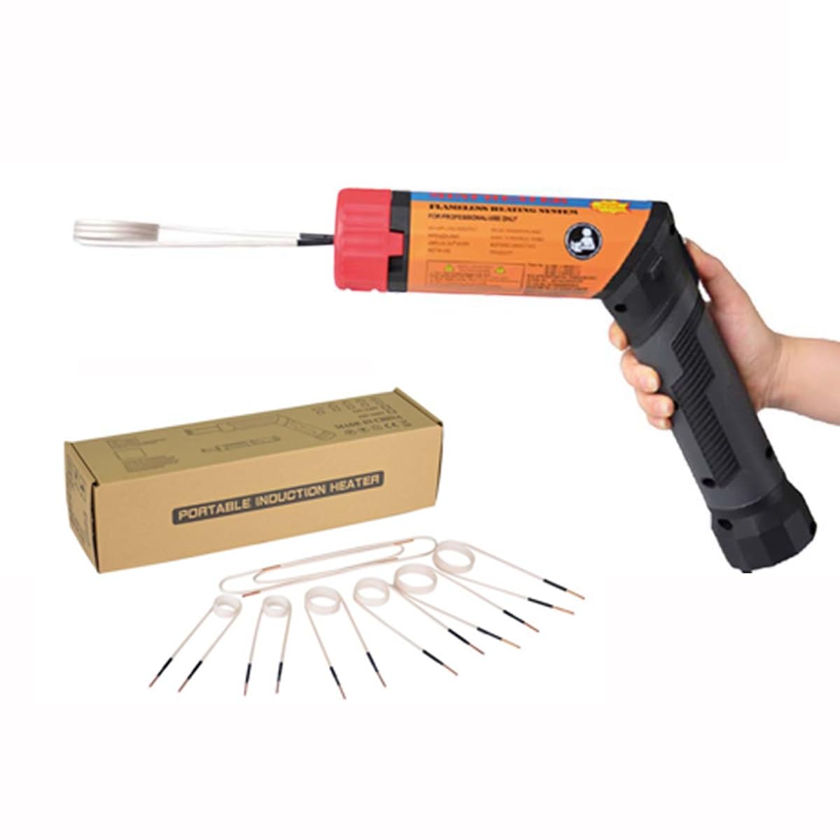 Kit calentador inducción magnética de 1100W y herramienta de calefacción portátil sin llama