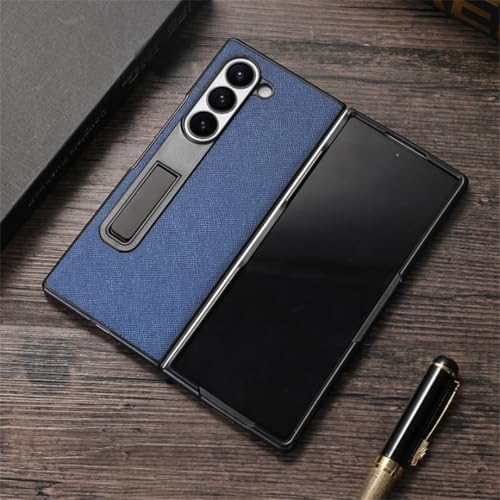 Protection antichoc Galaxy Z Fold 6 étui rigide et support invisible bleu
