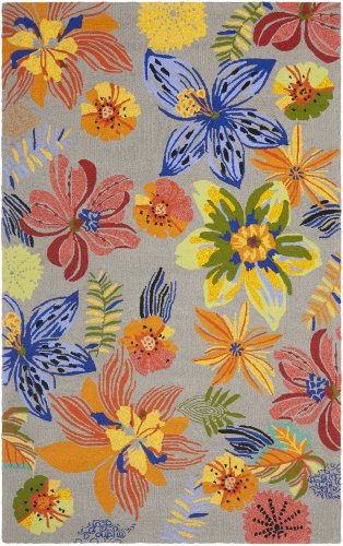 Tapete SAFAVIEH 3'6" x 5'6" Gris y Naranja miniatura 2
