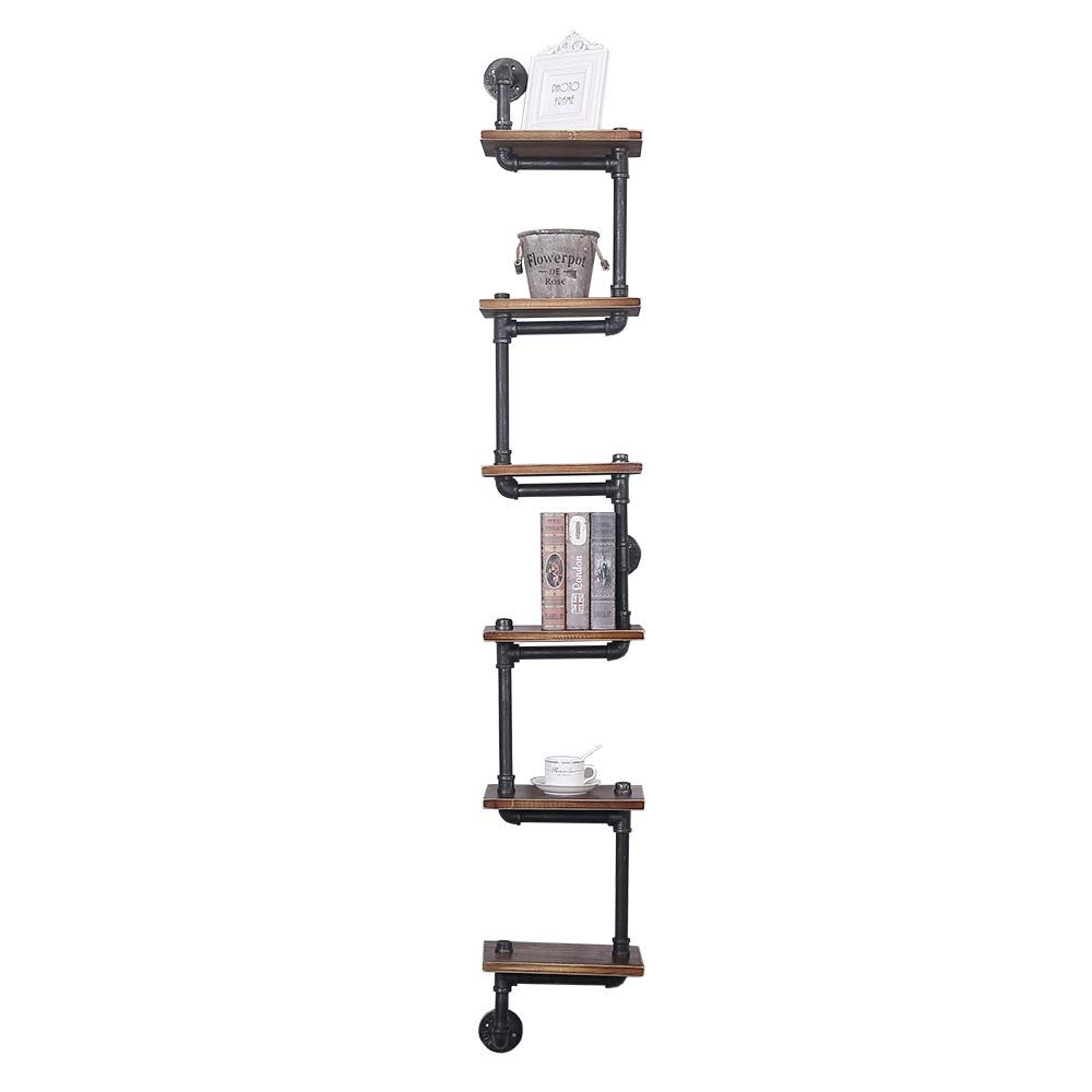 Buy GWH Industrial Pipe Shelving Wall Mounted,11.8in Rustic Metal