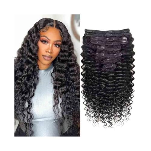 Extensiones de cabello natural rizado con clip para mujer negra con doble trenzado