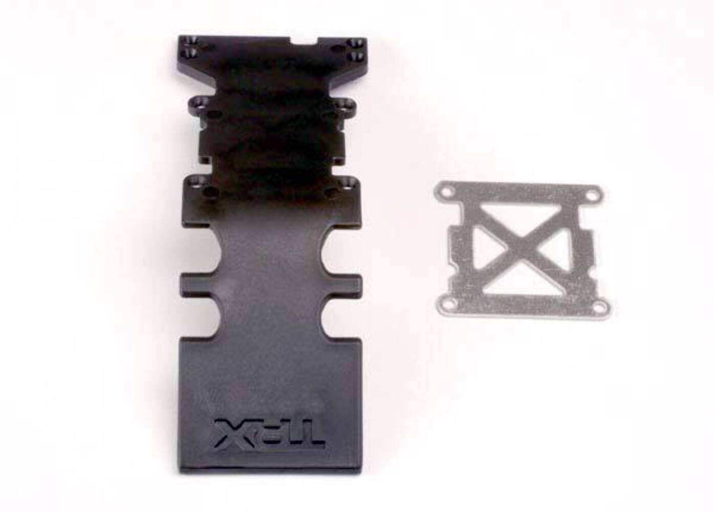 TRAXXAS 4937A - SKIDPLATE ANTERIORE IN PLASTICA + PIASTRA IN ACCIAIO Inox Per T Maxx