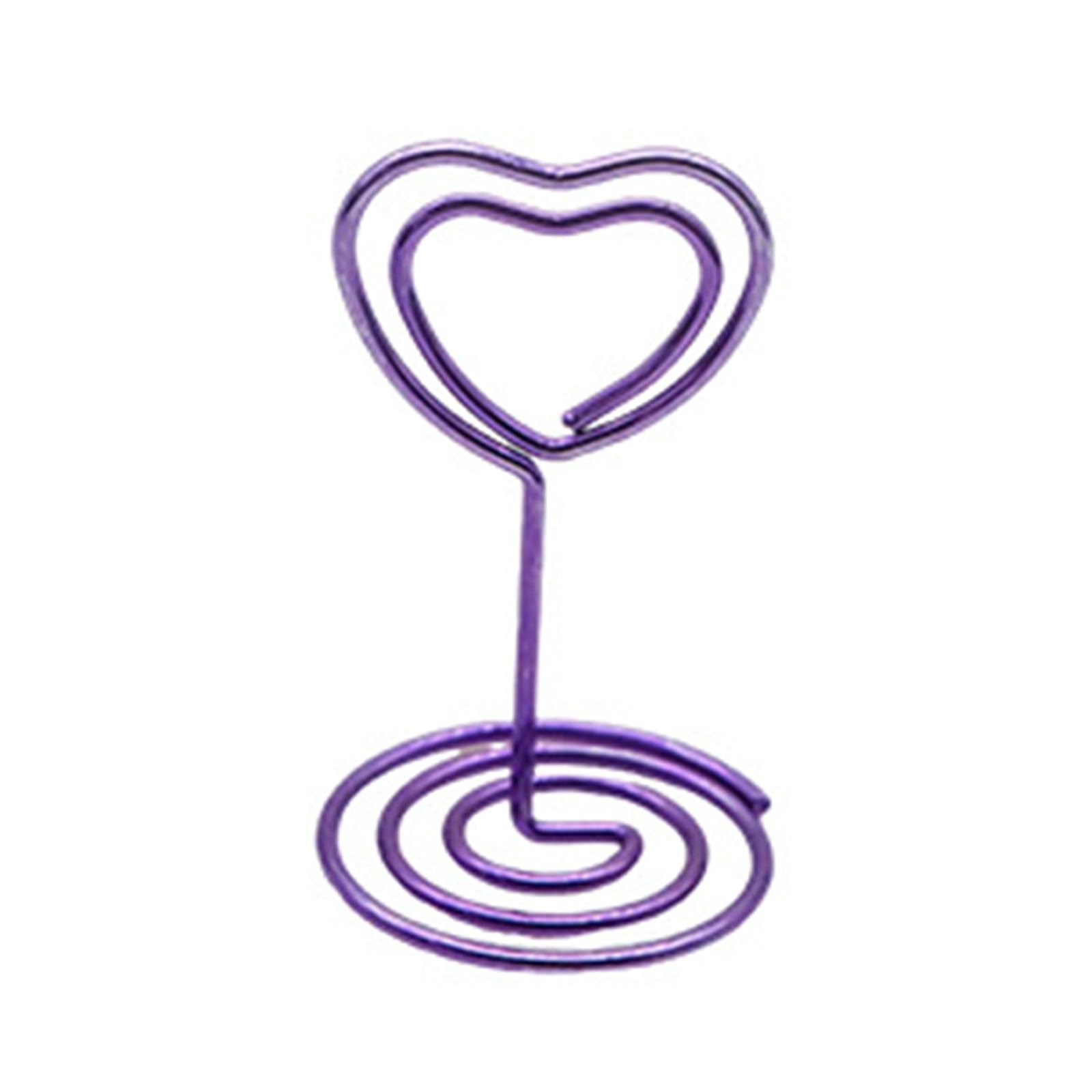 Nucelit 10Pieces 1.9Inch Wire Place Card Holder Heart Shape Table Number Holders Photo Stand Memos Notes Clip Holder for Wedding Wedding Reception Decoration