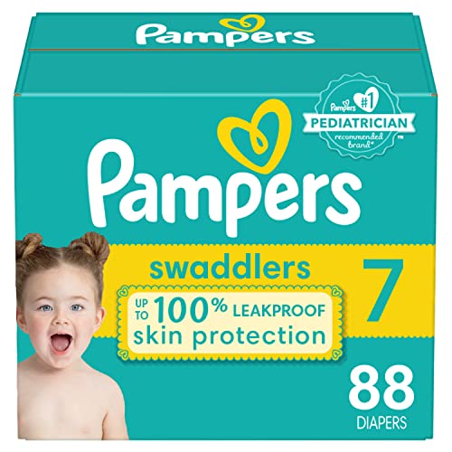 Image of Diapers Size 7, 88 Count - Pampers Swaddlers Disposable Baby Diapers (Packaging & Prints May Vary)