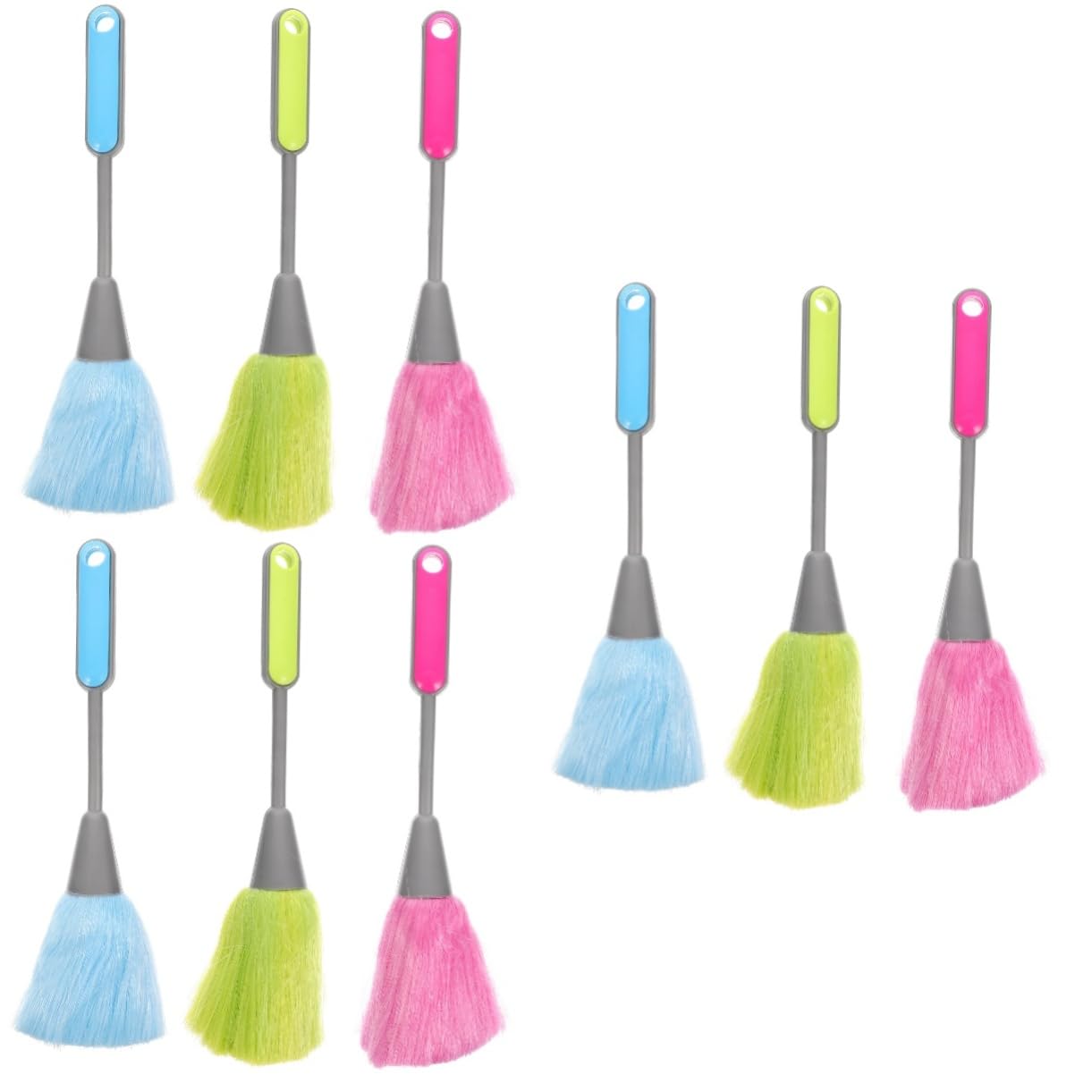 Hemobllo 9pezzi Spazzole Per Pulizia Tastiera Piccoli Per Computer Spazzole Multifunzionali Per Rimuovere Polvere e Sporco Superfici e Giocattoli Colori Blu Verde e Rosa