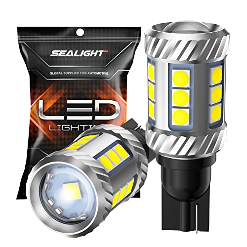 Sealight [2023 New Upgrade] 912 921 Led Bulbs, W16W 906 904 902 Led Bulb Reverse Light T15 Backup Led Light Bulb, 1800Lumens Super Bright Light 6000K Xenon Cool White, Pack Of 2 #TOP11