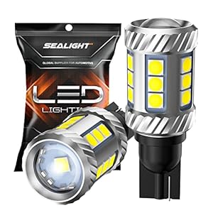 SEALIGHT 921 LED Bulb Reverse Light, W16W 912 906 T15 Backup Light 1000% Brighter Super Bright 921 Bulbs with Projector for Reverse Light Bulb 6000K White, Pack of 2