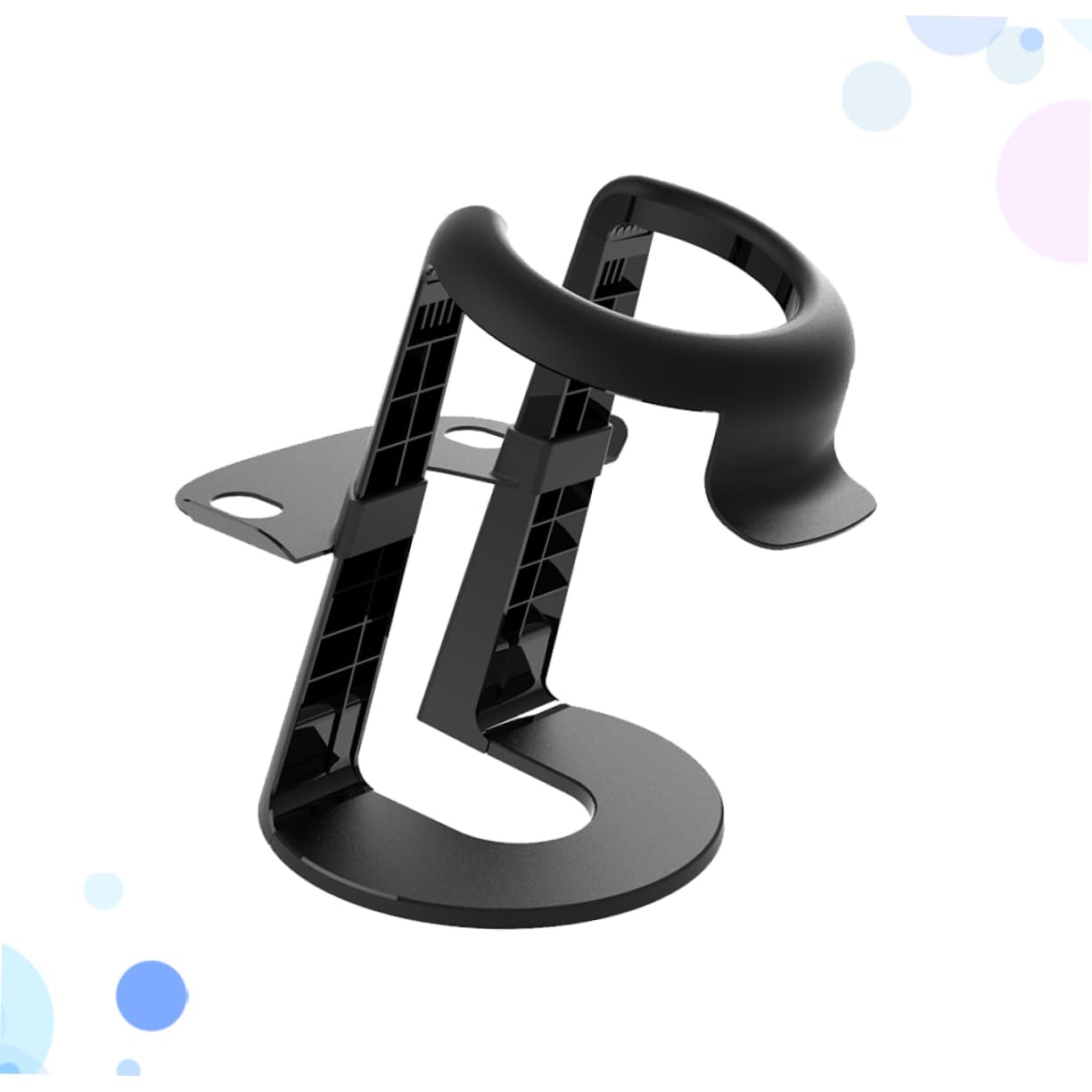 Supporto Vr per Visore Display Nero in Plastica Rimovibile | Struttura Smontabile, Pratica da Trasportare, Compatibile con Dispositivi e Accessori per Esposizione Ordinata