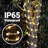 Solar Rope Lights, 66ft 200LED Solar String Lights, 8 Modes Waterproof Solar Powered Outdoor Light, Flexible Clear Tube Light for Garden, Backyard, Patio, Deck, Porch, Pool, Tree Decor - Warm White #5