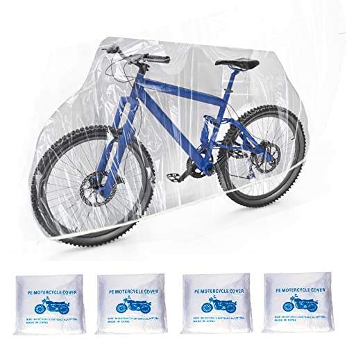 Disposable Clear Plastic Bike Cover One to Many Bikes - Waterproof Dust Covershed Waterproof Storage Outdoor Bicycles Indoor Universal