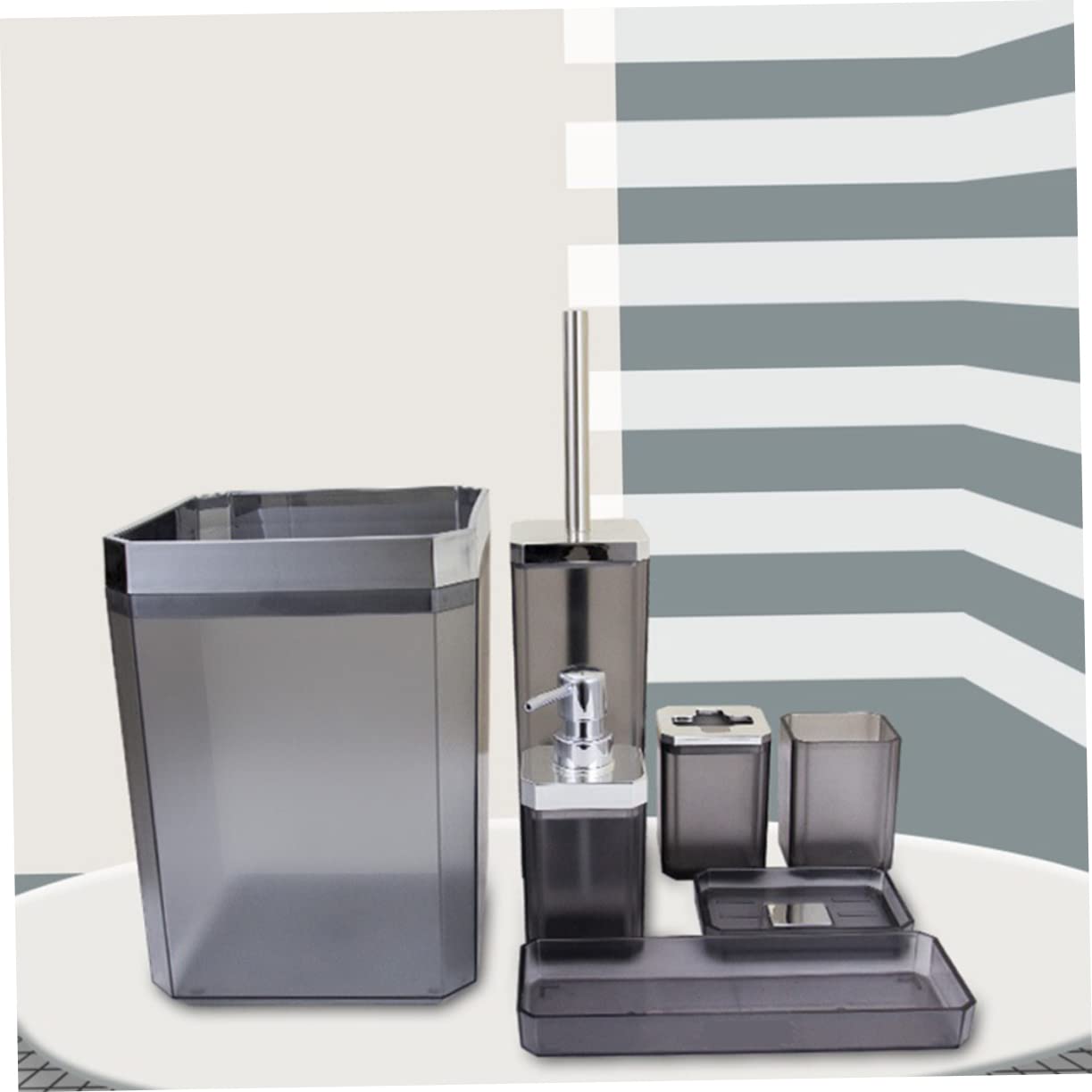 Alipis Juego de Accesorios para Baño de Acero Inoxidable, Organizador Multifuncional Elegante para Cepillos de Dientes y Dispensador de Loción, Adecuado para Hotel