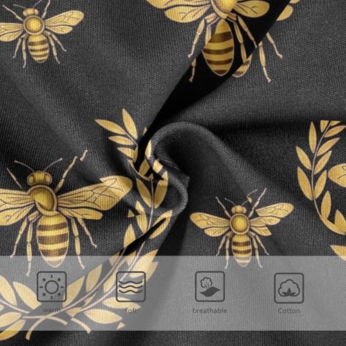 CHIFIGNO Underwear for Boys Golden Bee Black Cotton Boys' Briefs Soft Printed Briefs Underwear3