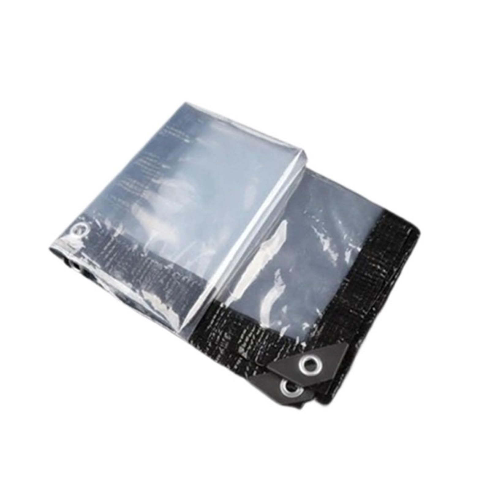 1pc Clearly Outdoor Transparent Tarpaulin Rainproof Cloth Patio Pergola See Through Tarp Curtain Garden Succulents Rain Cover(Black edge,1.5x2m)