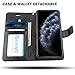 AMOVO Case for iPhone 11 Pro (5.8’’) [2 in 1] iPhone 11 Pro Wallet Case Detachable [Vegan Leather] [Hand Strap] [Stand] iPhone 11 Pro Flip Folio Case Cover (Black)