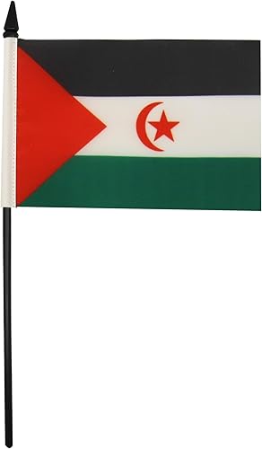 Miniatura 49 de Bandera de mesa Sierra Leona de 5 x 8 pulgadas, bandera de escritorio de Sierra Leona, 8.3 x 5.5 in, barra y base de plástico negro AZ FLAG
