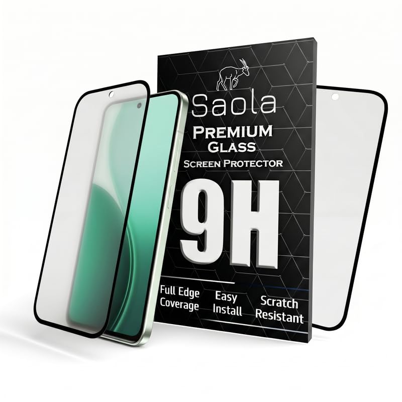 Image of Saola HD Matte Tempered Glass With 18H Hardness For Oppo Reno 14 5G (PACK OF 1) with Free Installation Kit. Full screen Coverage. Free Replacement If Received Damaged - 6.59 inch