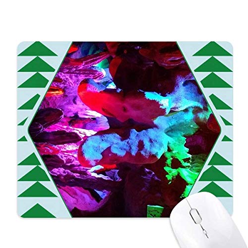 Tapis de souris en caoutchouc imprimé photographie paysage vert pine tree