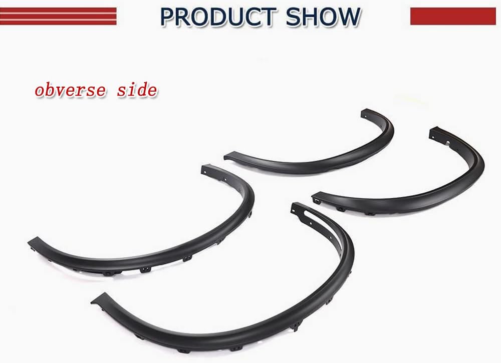 X6 F16 Fender Flares for BMW X6 F16 X6M F86 Sport Utility 4-Door 2015-2018 Black PP Car Fender Flares Arches Wheel Eyelid Eyebrow(4PCS)