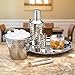 Godinger Barware Bar Tools Stainless Steel set, Includes Cocktail Shaker for Drink Mixing, Double Jigger, Ice Bucket, Tongs and Display Serving Tray