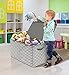 Sorbus Storage Chest with Flip-Top Lid, Collapsible Storage for Closet & Home Organization - Large (Pattern - Chevron Gray)