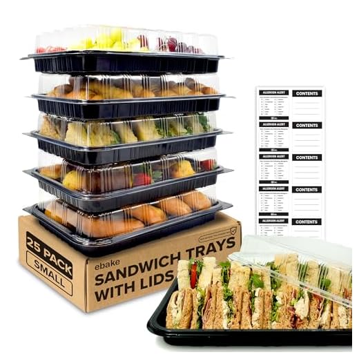25 Count Catering Trays with Lids