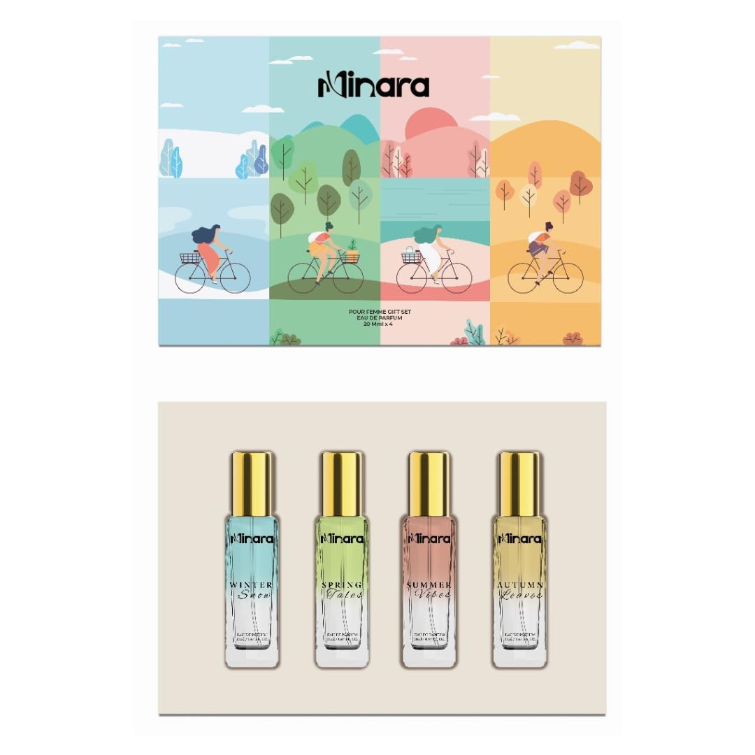 MINARA Beauty Luxury Woman Eau De Parfum Gift Set 4x20 ml for Women|Floral, Fruity Long Lasting EDP Fragrance Scent-image-44