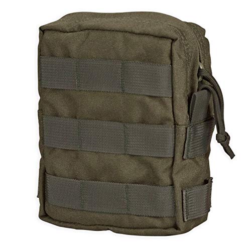 Chase Tactical General Purpose Small Utility Pouch – Vertical, Lightweight, Fully Adjustable – Attaches with Upright MOLLE – for Military, Law Enforcement, Medical, Combat Training – Unisex