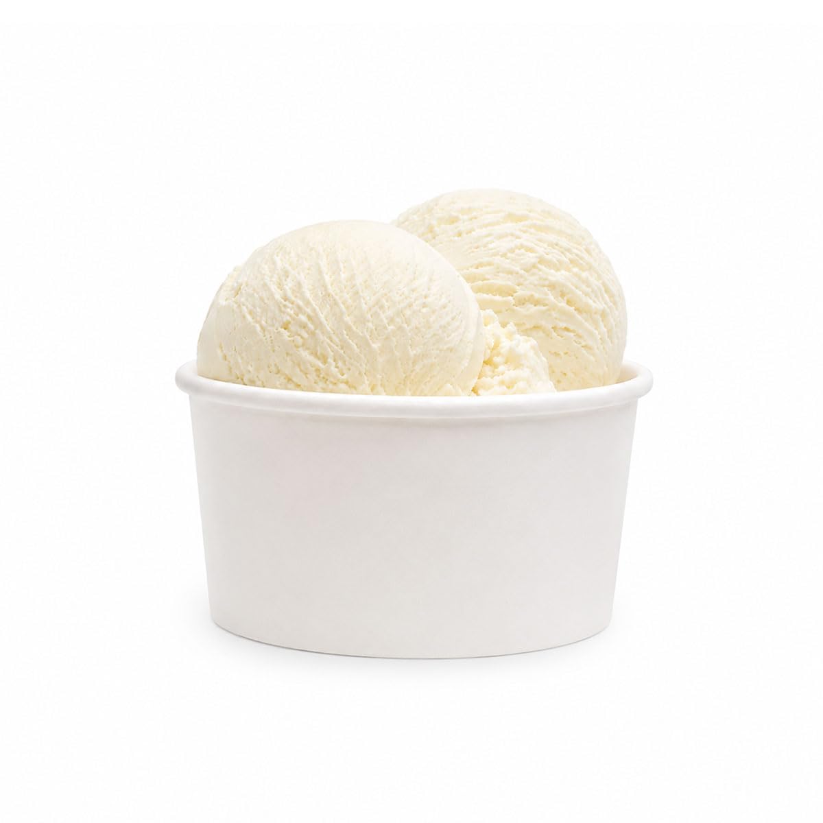 GreenFeel Ice Cream Cups (Pack of 50) - White Paper Dessert Cups for Ice Cream, Frozen Yoghurt, Gelato, Sorbet & Desserts (4.5oz) — image 1