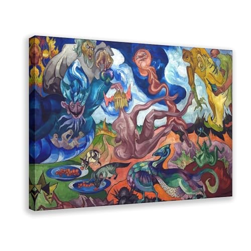 Toile Creating The World Witkiewicz tableau avec cadre suspendu haut de gamme