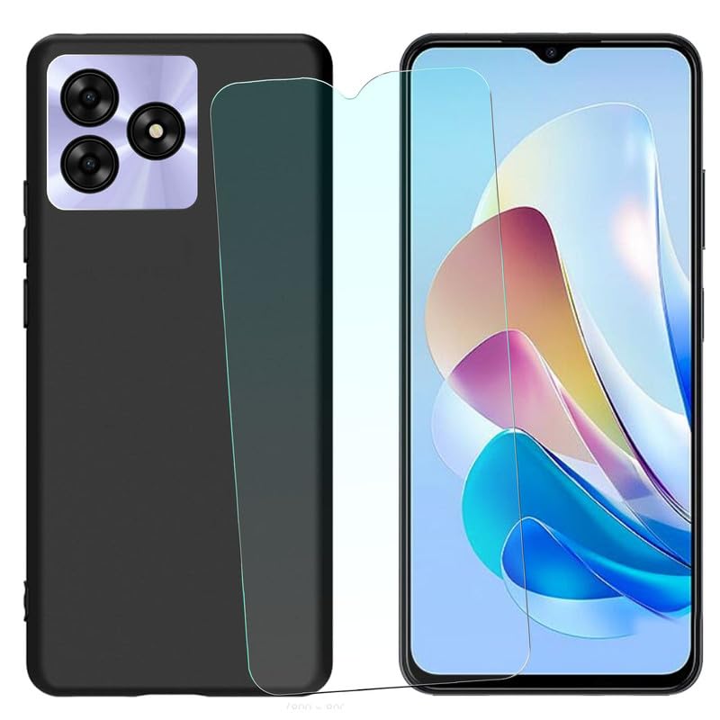 NEOYUKL Capa para celular Umidigi G5 Mecha (6,6 polegadas), para protetor de tela Umidigi G5 Mecha [1 unidade], capa preta para Umidigi G5 Mecha