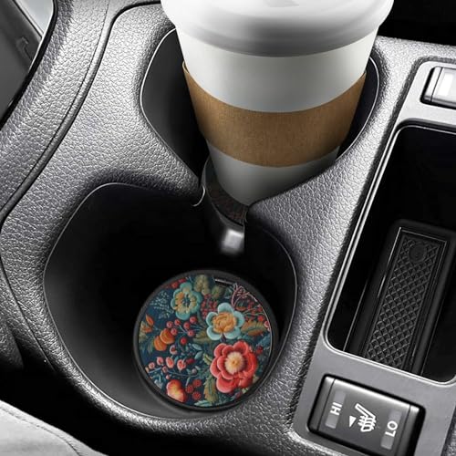 Portavasos para carro con diseño flores y bayas 2 pack miniatura 6