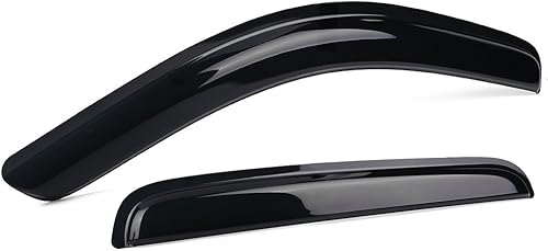 Miniatura 7 de Visera de ventana compatible con Toyota Tacoma 2016-2023 de doble cabina, estilo delgado, con cinta de acrílico tintado ahumado, protección contra