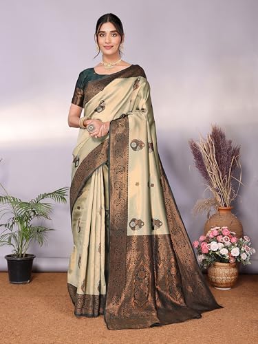 Image of Avantika Fashion Women's Kanjivaram Soft Silk Banarasi Sarees With Blouse Piece For Women
