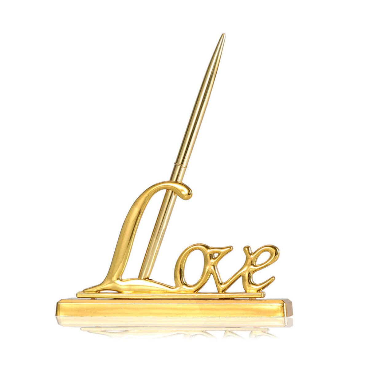 Stylo de signature de mariage doré pour table de livre d'or de Saint-Valentin