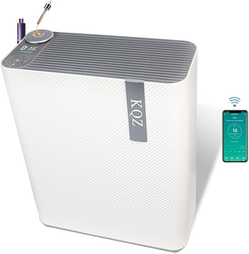 KQZ Purificadores de aire para el hogar gran habitación H13 Hepa 70 W potencia CADR 300 mh hasta 2011 pies cuadrados, purificador de aire de carbono