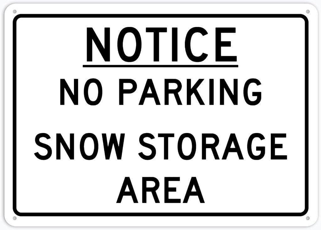 Xewazd A93 8"X12" Retro Notice Sign - No Parking Snow Storage Area | Home Bar Cafe Restaurant Wall Decor Plaque