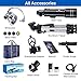 BNISE 70mm Portable Refractor Telescope & HD Binoculars, Fully Coated Glass Optics, Ideal Telescope for Kids Beginners, with Adjustable Tripod Smartphone Adapter Moon Filter and Carry Bag