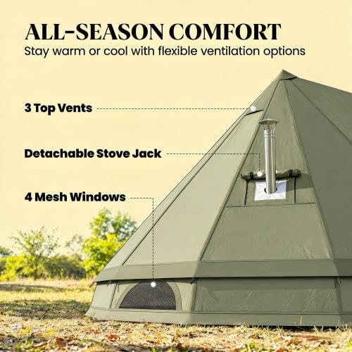 Carpa para camping 6 personas impermeable 4 estaciones miniatura 3