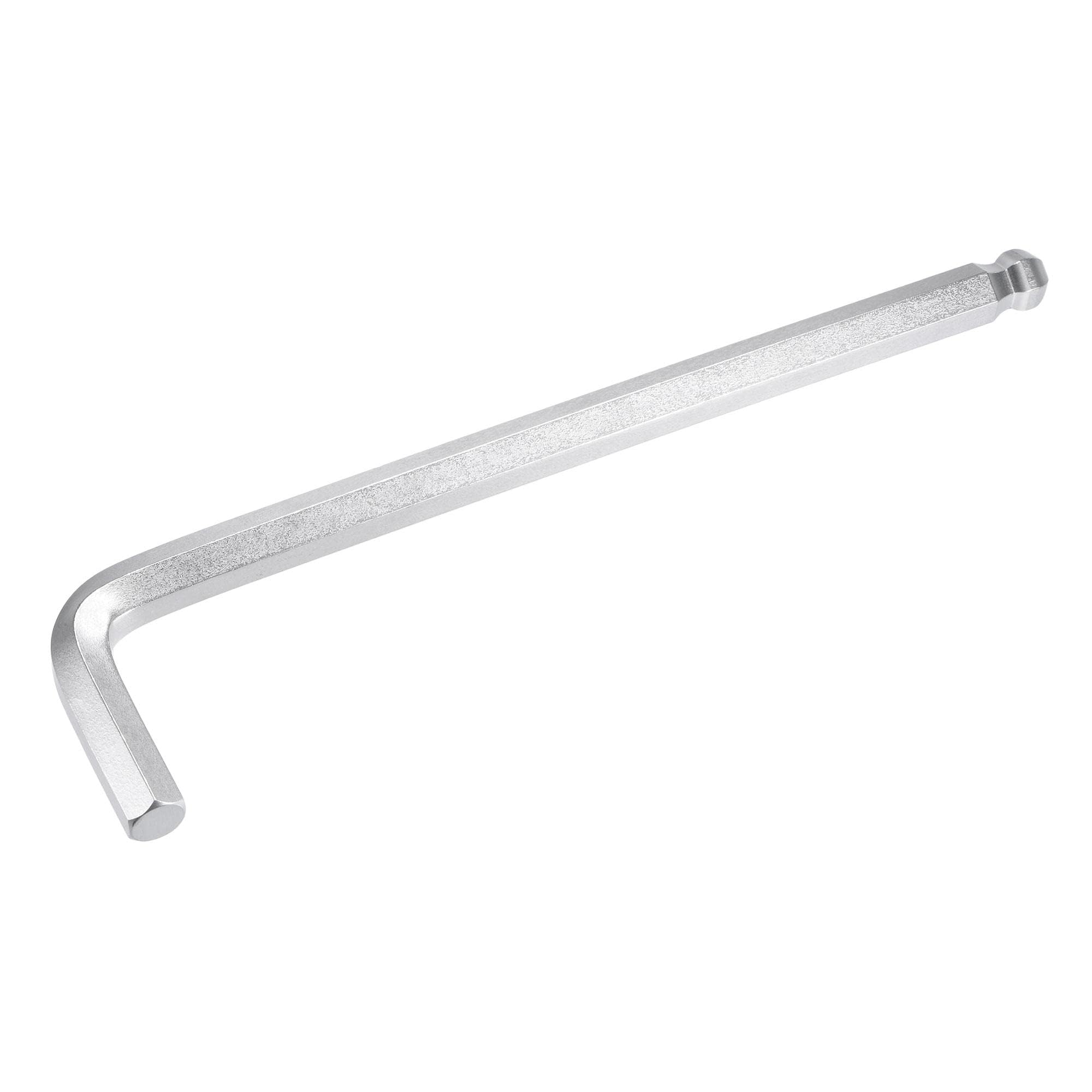 TOP-VIGOR 14mm Ball End Hex Key Wrench, L Shaped Long Arm Allen Key for Household DIY Professional Machine Repairing, CR-V