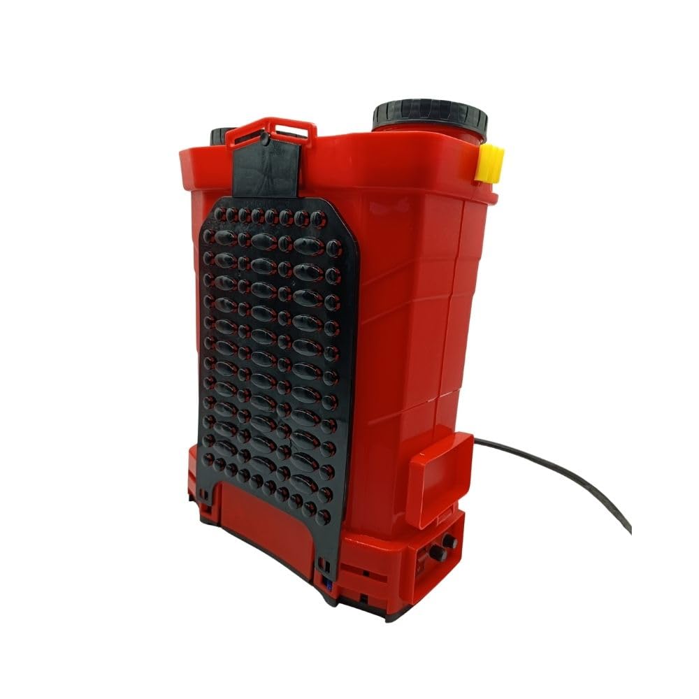 ABREK Pompa a Zaino Elettrica a Batteria Litio 16 Litri per Diserbo e Irrorazione Pompa Irroratrice con Fusibile, Lancia telescopica Plastica, Barra Diserbo e Ugelli Inclusi | Batteria al Litio, Kit Ugelli e Barra Diserbo Inclusi, Comfort a Zaino Ergonomi