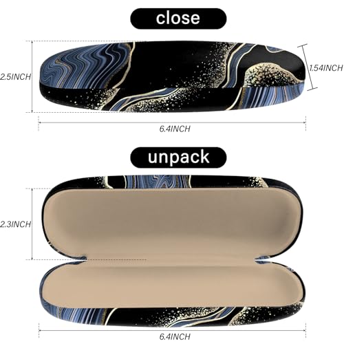 Image of Eyeglasses Case Hard Shell Protective Case for Glasses Eyeglass Box with Cleaning Cloth for Girls Women Cute Aesthetic