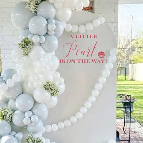 Vinilo decorativo para fiesta de bebé con texto y perla miniatura 5