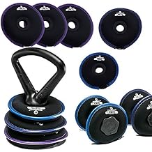 Hyperwear SoftBell Adjustable Weight System Modular Home Gym Set Converts to Dumbbells, Kettlebells & Plates, Quiet Soft Weights 320 lb or 2050 lb Sets