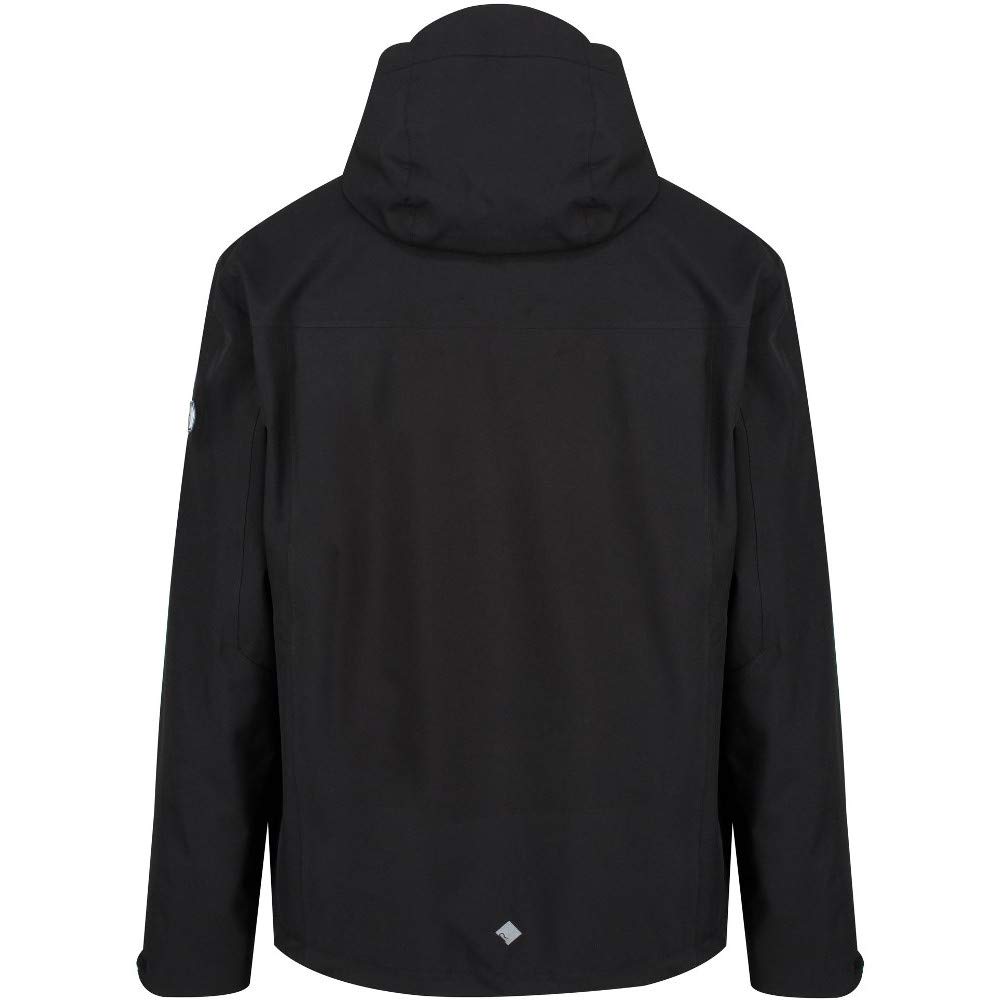Regatta Chaqueta impermeable y transpirable con capucha para hombre, Hombre, Chaqueta, RMW303, negro, XL