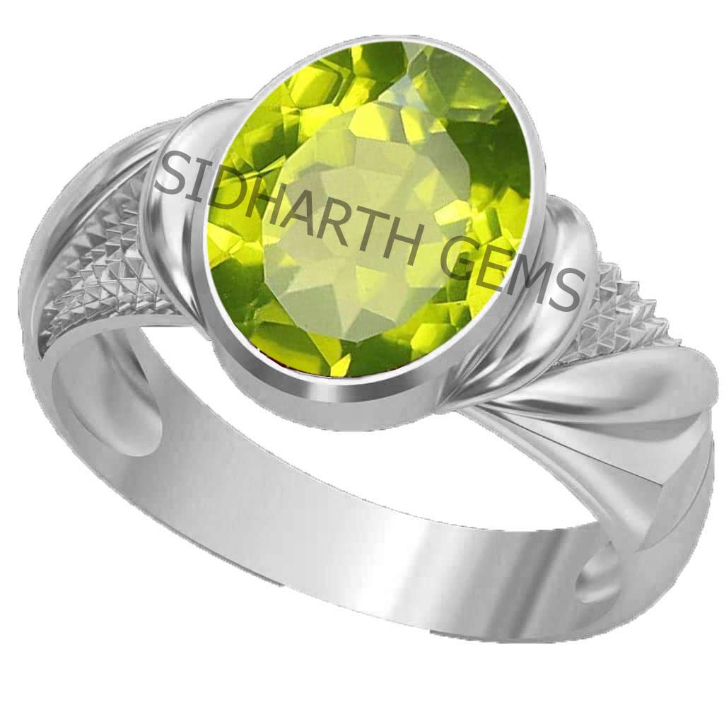 SIDHARTH GEMS 7.25 Ratti Certified Natural AAA++ Quality Peridot Loose Gemstone Silver Plated panchdhatu Adjustable Silver Ring for Men and Women ( Lab -Approved ) (B0BX4B6SDB) Amazon Price History, Amazon Price Tracker