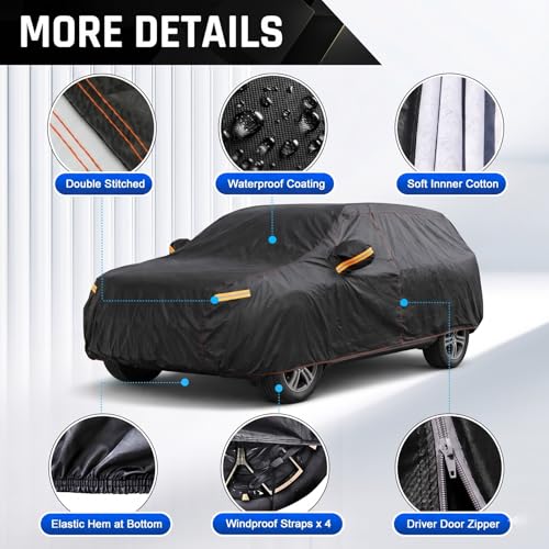 Image of 6 Layer Minivan Car Cover Universal Fit for Honda Odyssey, Toyota Sienna, Dodge Grand Caravan, Chevy Traverse, Hyundai Entourage, Lexus TX, Ford Flex