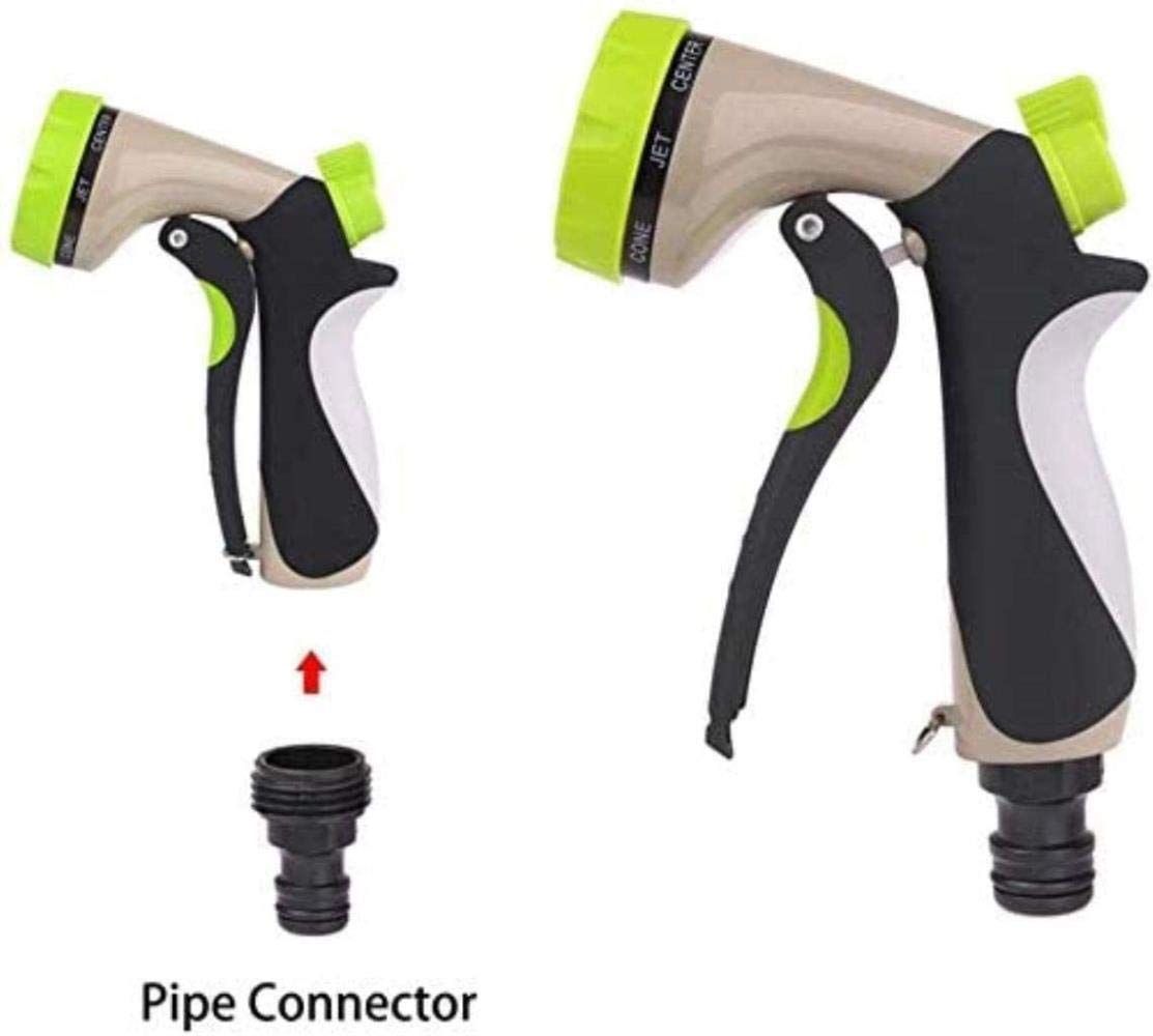 Pistola rociadora de metal resistente para manguera de jardín y boquilla para riego de jardín