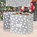 HOLDN’ STORAGE Christmas Ornament Storage Box with Lid - Christmas Decor Storage Containers that Store up to 64 Holiday Ornaments - Grey/White Snowflakes
