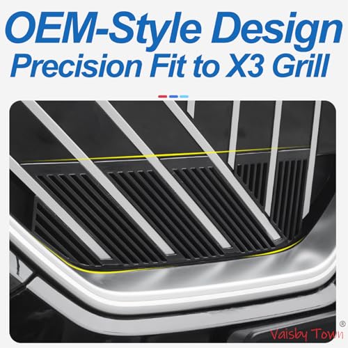Image of Automotive Front Grill Mesh Protector for BMW X3 2025-2026 | Front Grille Tricolour Inserts 3 pcs, Radiator Cover for Grill