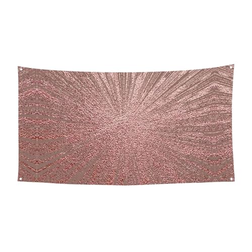 Cartel de fiesta con estampado rojo de feliz cumpleaños de oro rosa para todas las edades